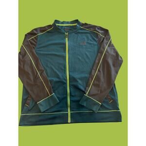 THE NORTH FACE Mountain Athletics Men's Large Track Jacket, Full Zip, Green/Blue